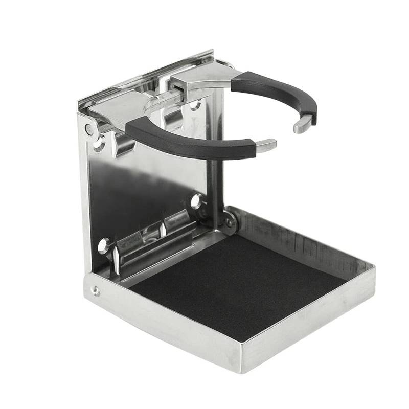 Casyi 2 x Edelstahl Getränkehalter Dosenhalter Becherhalter Flaschenhalter Auto Boot Becherhalter Getränkehalter Klappbar Halter Für Boot Marine von Casyi