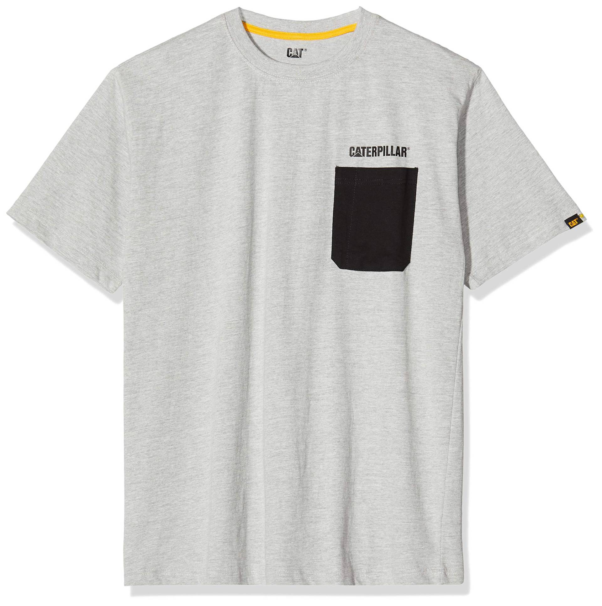 Caterpillar Cat T-Shirt Workman Pocket, Grau, Größe XXL von Caterpillar
