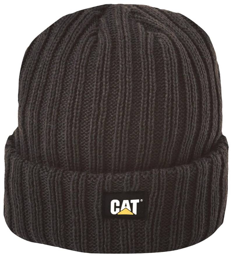 Caterpillar Herren Rib Watch Cap Cat Strickm tze Grob, Schwarz, Einheitsgröße EU von CAT