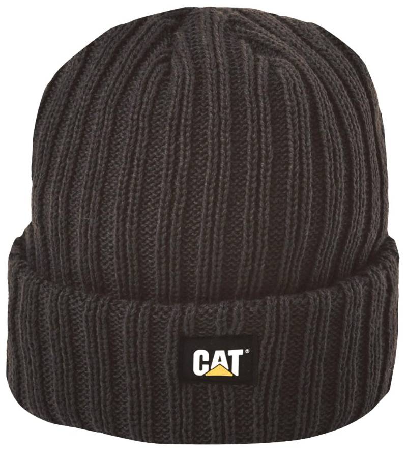 Caterpillar Herren Rib Watch Cap Cat Strickm tze Grob, Schwarz, Einheitsgröße EU von Caterpillar