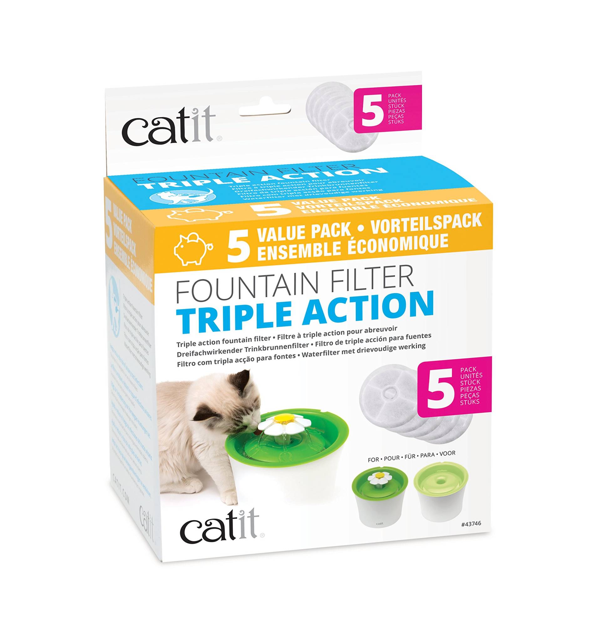 Catit 43746 Triple Action Filter 5er-Set Catit 43746 Triple Action Filter 5er-Set von Catit