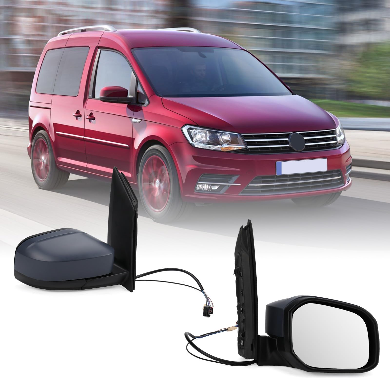 Catolsss Außenspiegel Komplettset, Rechts Asphärisch Elektrisch Beheizt Grundiert 5-Draht – Für VW Caddy Bj. 2015-2020 Catolsss Außenspiegel Komplettset, Rechts Asphärisch Elektrisch Beheizt Grundiert 5-Draht – Für VW Caddy Bj. 2015-2020 von Catolsss