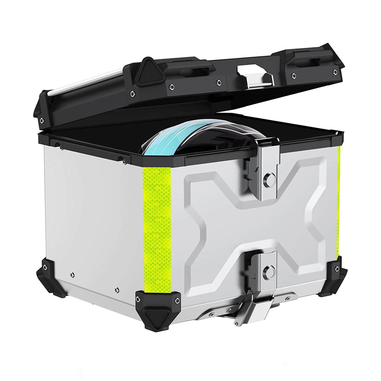 Motorradkoffer 45L 55L 65L 80L 100L Top Case Motorcycle Roller Koffer Topcase Motorradtasche Haltbar Helmkoffer Motorrad Heckbox Mit Sicherheitsschloss, Für Lager Helm Großes Gepäck (Color : Silber, Motorradkoffer 45L 55L 65L 80L 100L Top Case Motorcycle Roller Koffer Topcase Motorradtasche Haltbar Helmkoffer Motorrad Heckbox Mit Sicherheitsschloss, Für Lager Helm Großes Gepäck (Color : Silber, von CcacHe