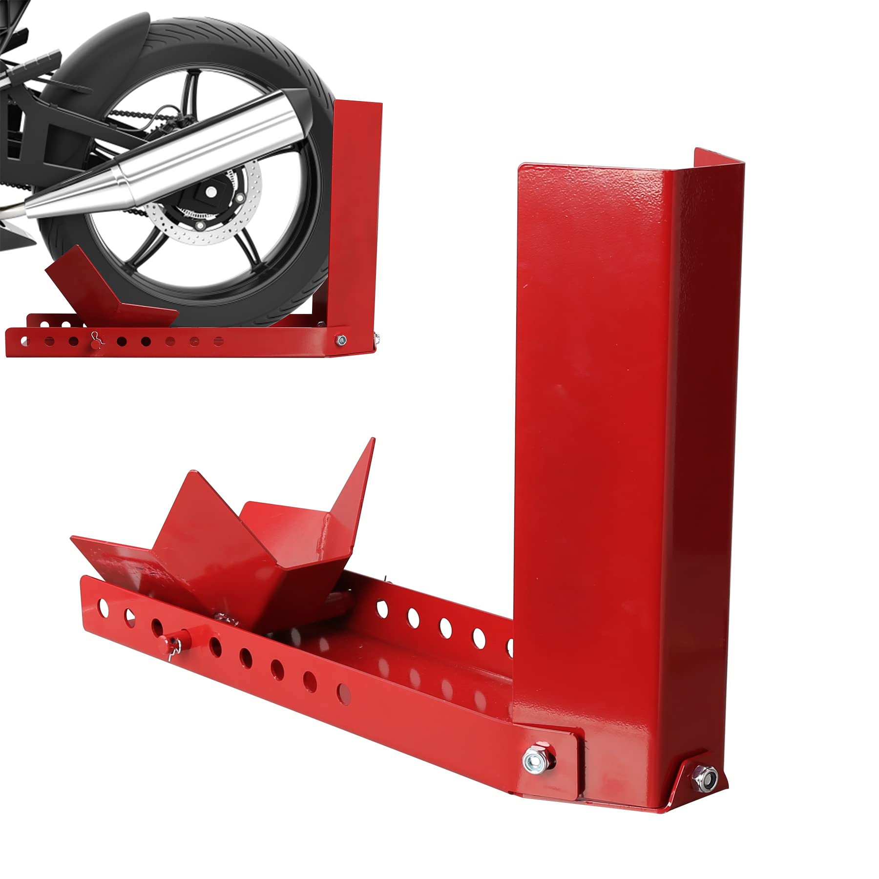 Cecaylie Motorradwippe, Motorradständer Motorrad Vorderradklemme x2,Motorradwippe Geeignet für 8-24 Zoll Reifen,Motorrad Transportständer mit 3 Ankerbolzenlöchern,Verladehilfe Schiene Cecaylie Motorradwippe, Motorradständer Motorrad Vorderradklemme x2,Motorradwippe Geeignet für 8-24 Zoll Reifen,Motorrad Transportständer mit 3 Ankerbolzenlöchern,Verladehilfe Schiene von Cecaylie
