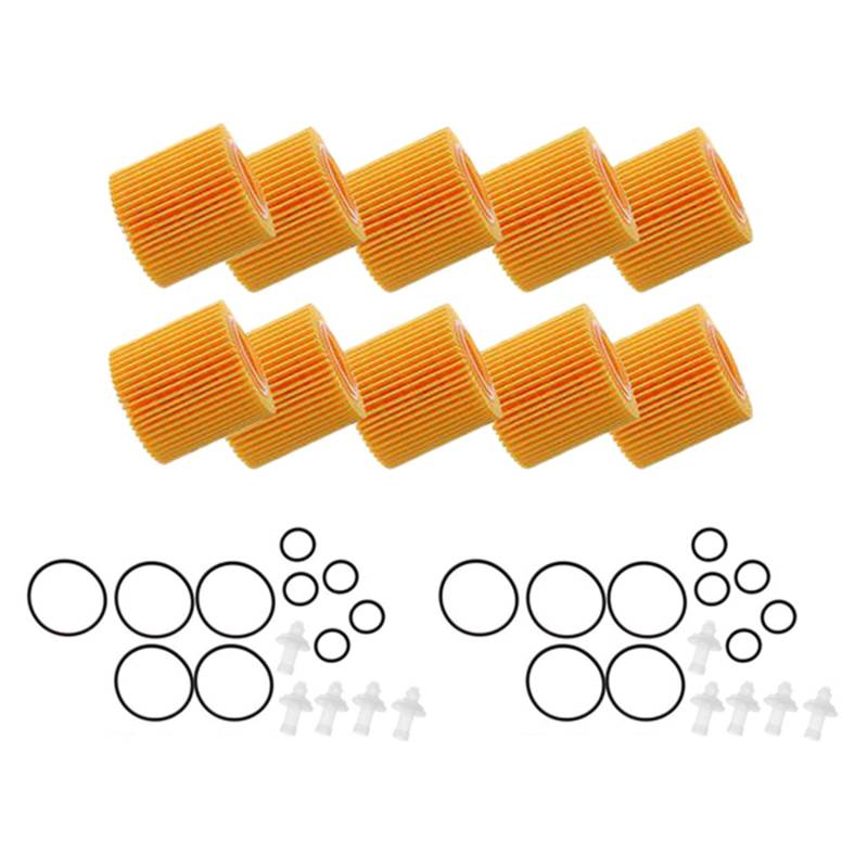 Celabie 10Pcs Auto MotoröLfilter für C- 2018 2019 2.0L 2009-2010 Prius 1.8L Filter 04152YZZA6 von Celabie