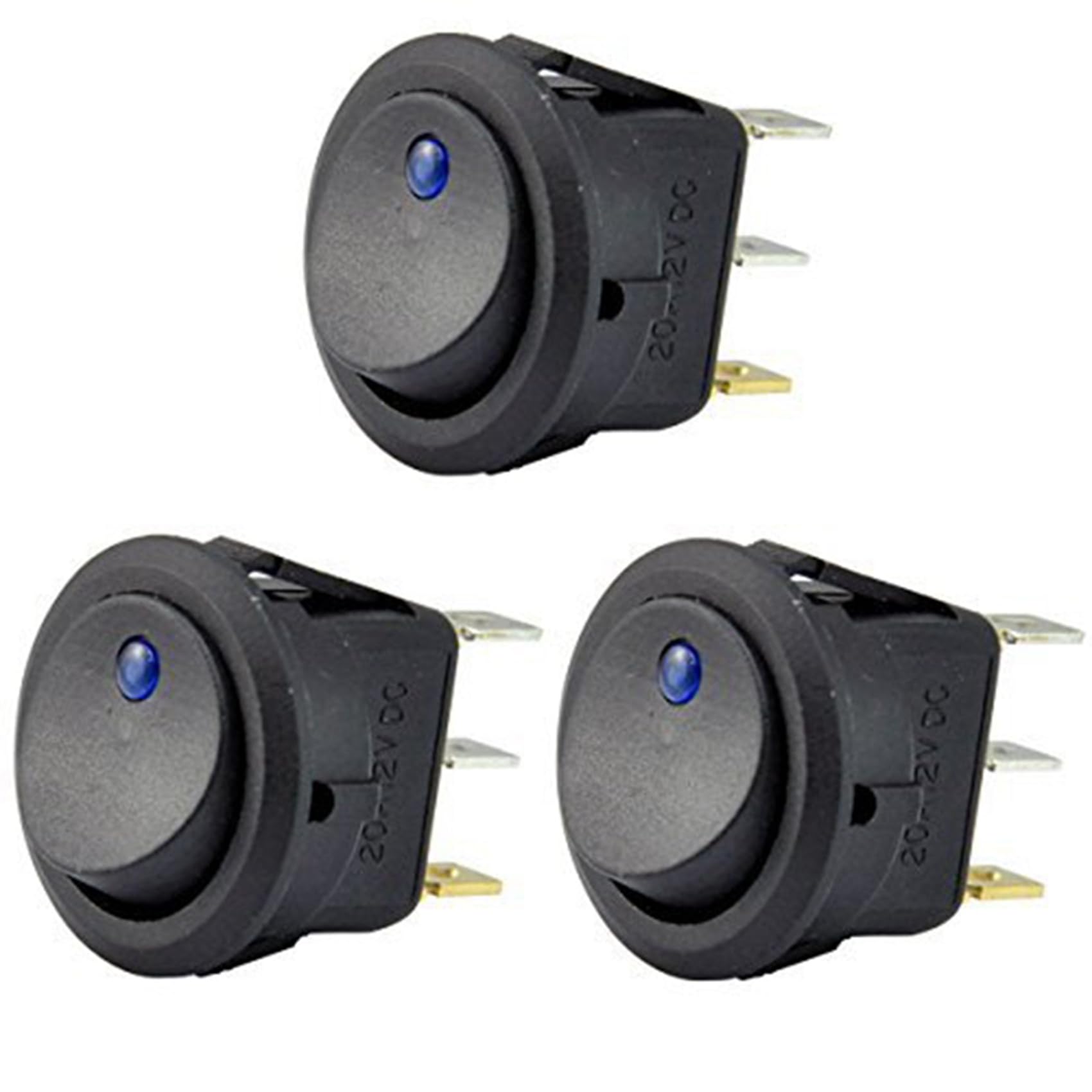 Celabie 3 StüCke 12V 20A Kipp Schalter LED Schalter Blau Licht SPST EIN Aus Steuerung für Boote Autos Renn Wagen Fahrzeuge und Alles, was eine 12 Volt Leistung BenöTigt Celabie 3 StüCke 12V 20A Kipp Schalter LED Schalter Blau Licht SPST EIN Aus Steuerung für Boote Autos Renn Wagen Fahrzeuge und Alles, was eine 12 Volt Leistung BenöTigt von Celabie