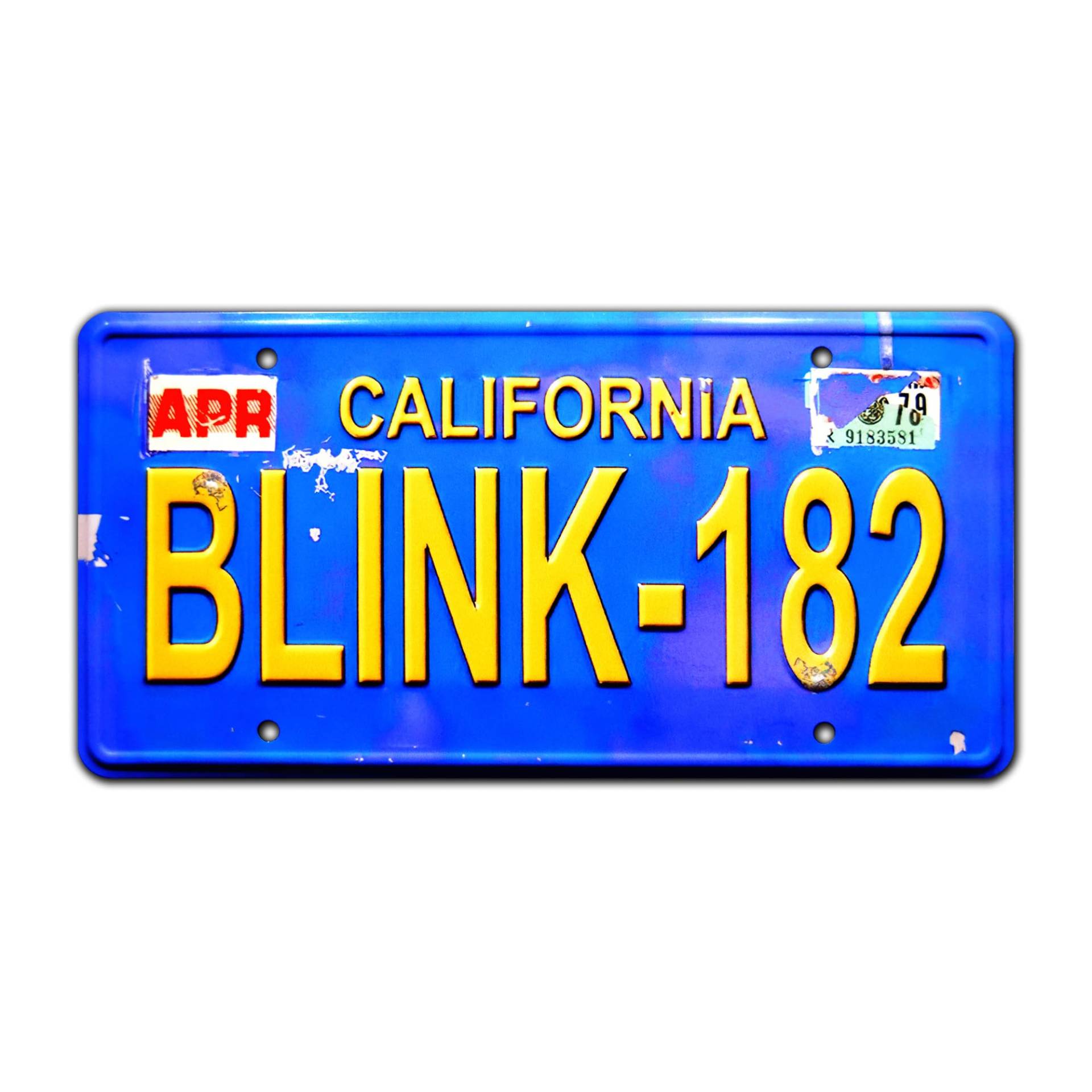 Blink 182 | Kennzeichen aus Metall mit Prägung von Celebrity Machines