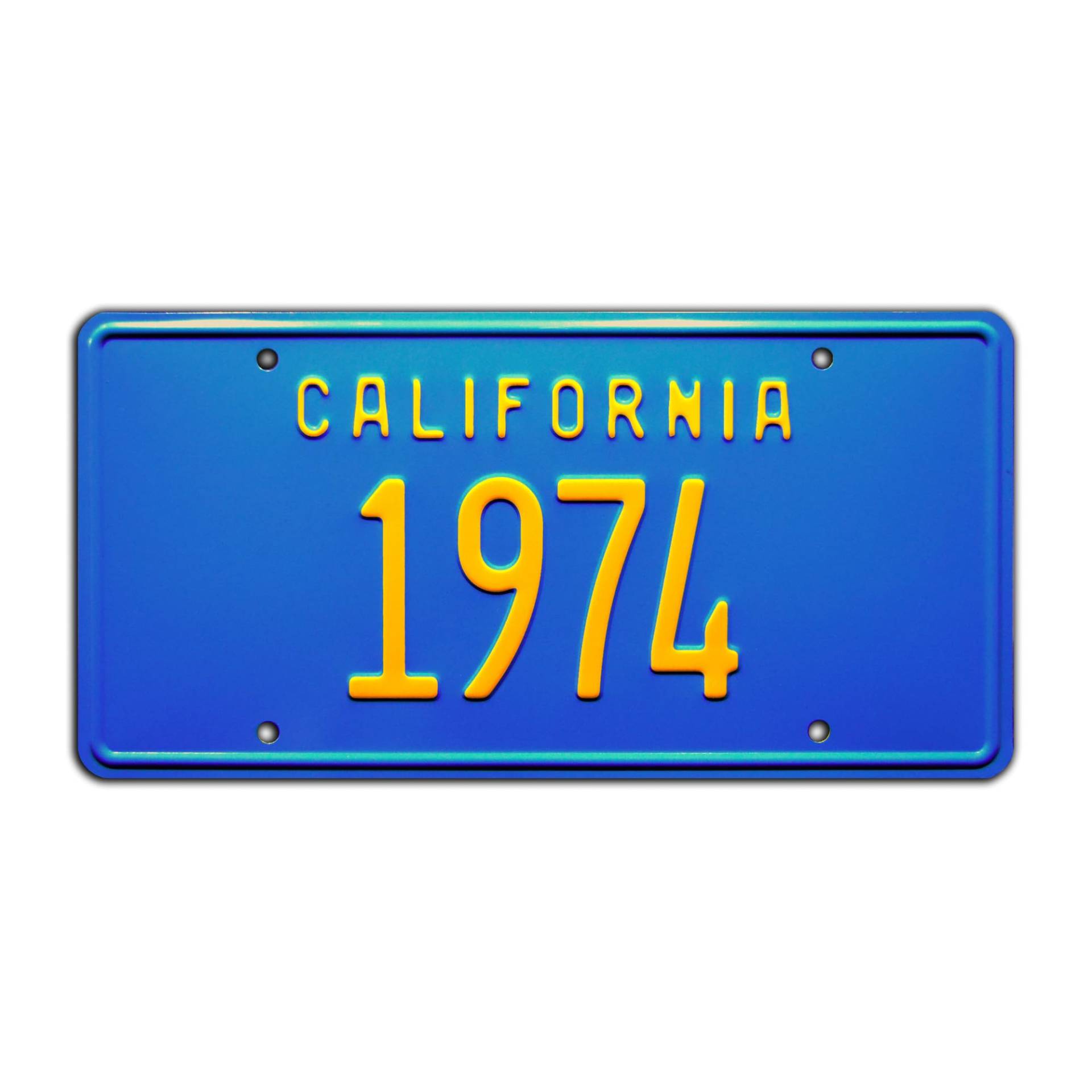 California Vintage Hot Rod | 1974 | Metal Stamped Vanity License Plate von Celebrity Machines