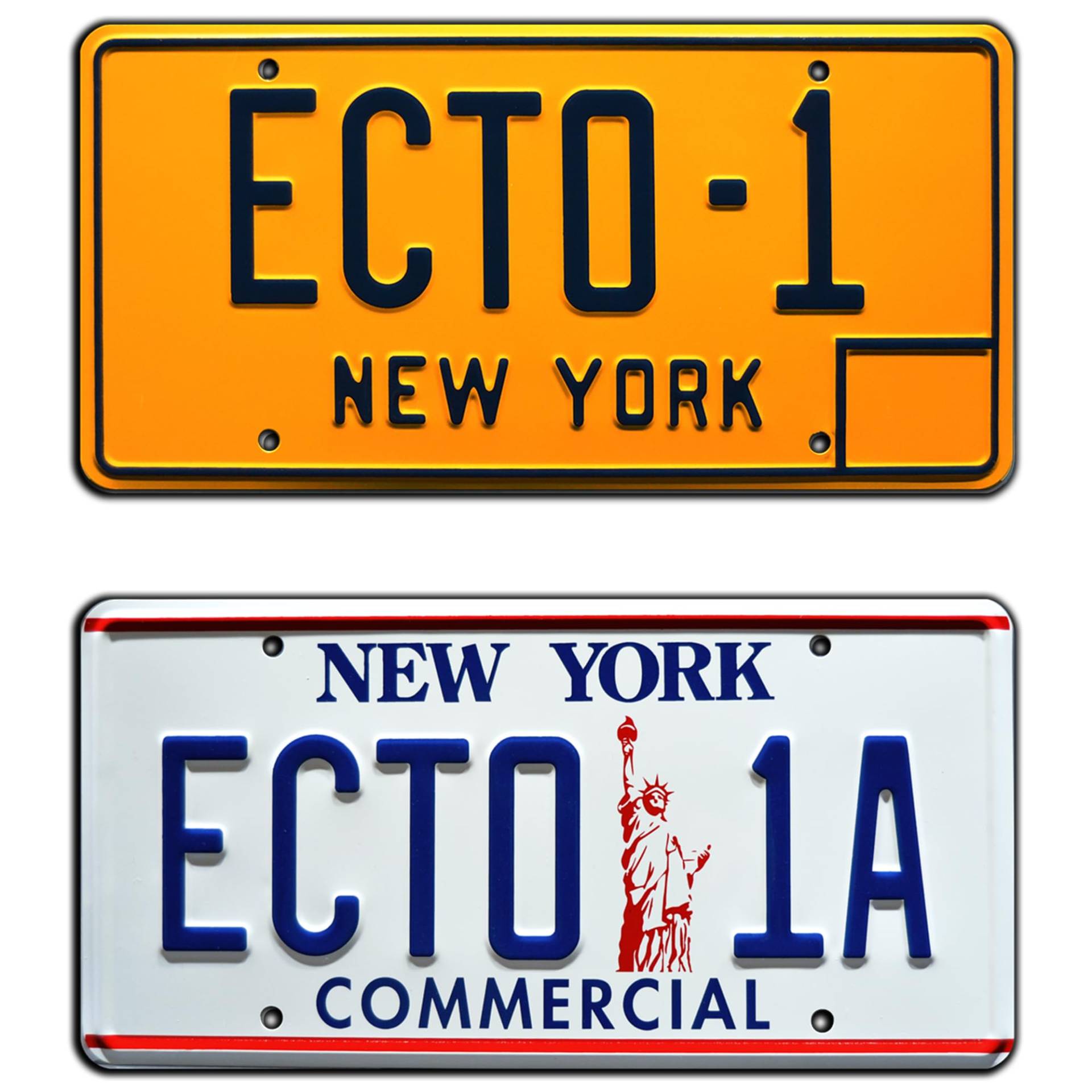 Ghostbusters 1 & 2 | ECTO-1 + ECTO-1A | Metallkennzeichen Combo von Celebrity Machines