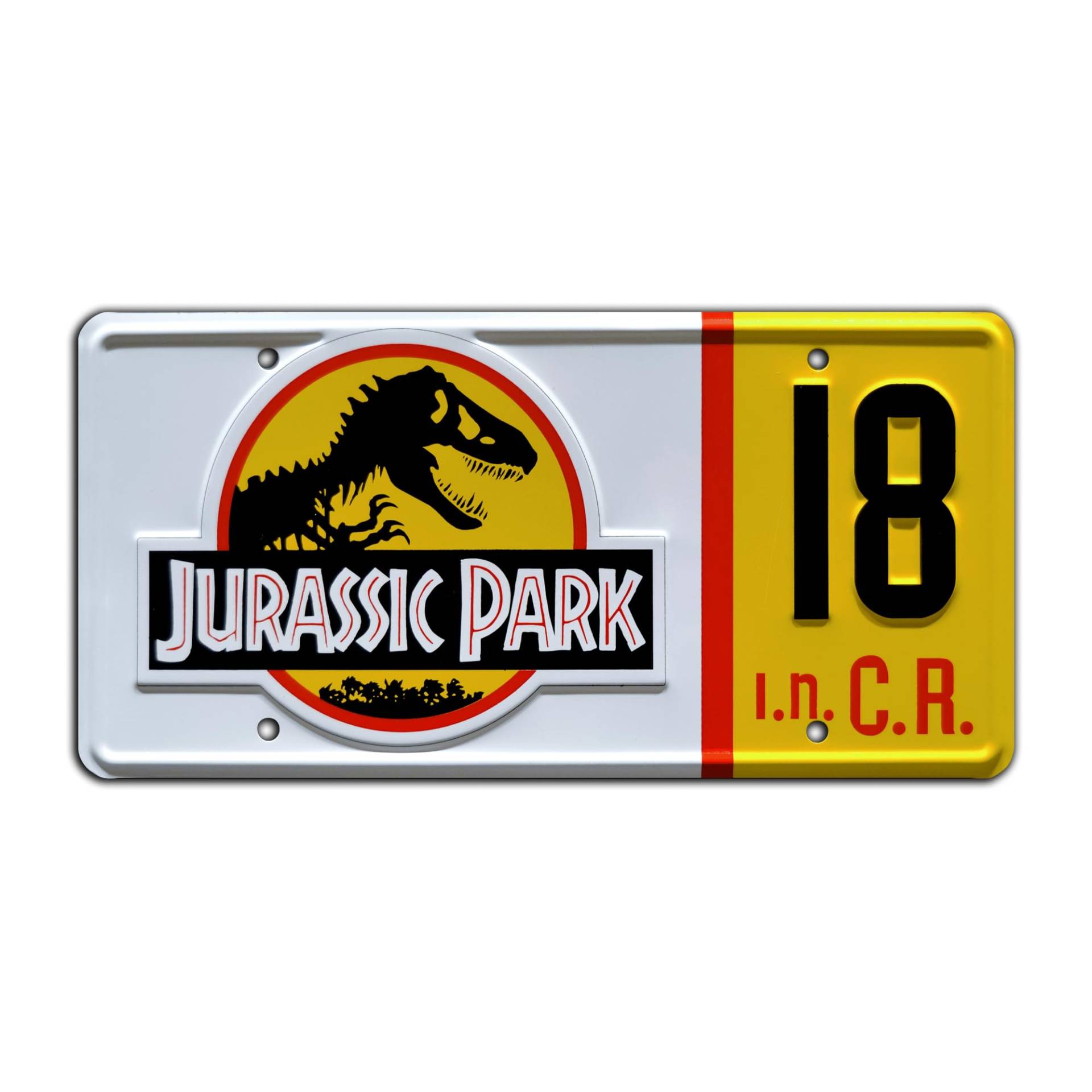 Jurassic Trilogy | # 18 | Metal Stamped License Plate von Celebrity Machines