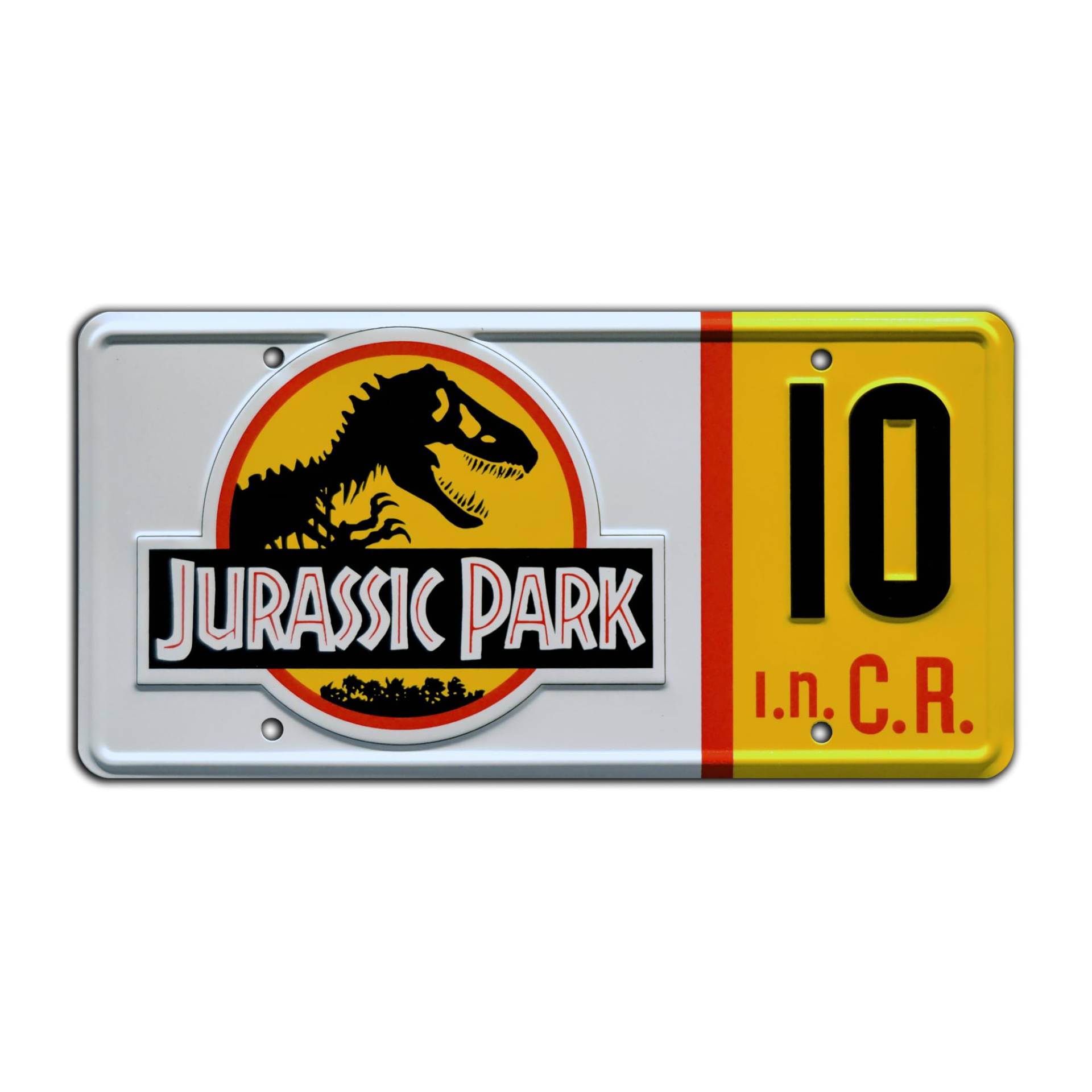 Jurassic Trilogy | # 10 | Metal Stamped License Plate von Celebrity Machines