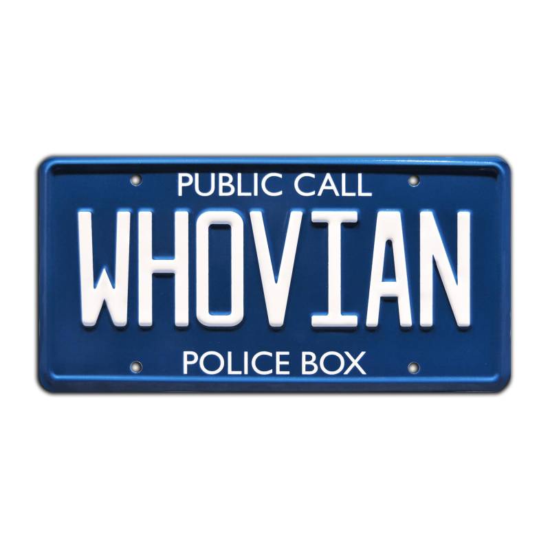 Tardis | Whovian | Metal Stamped License Plate von Celebrity Machines