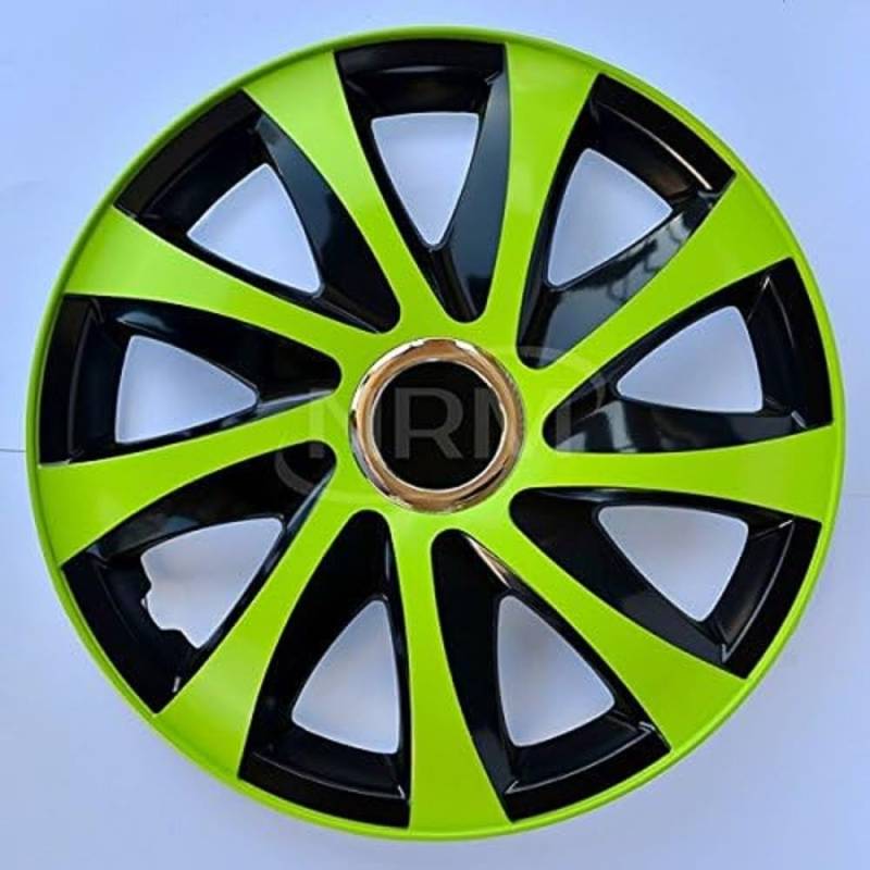 NRM Radzierblende Drift EXTRA schwarz/grün 13 Zoll 4er Set von NRM