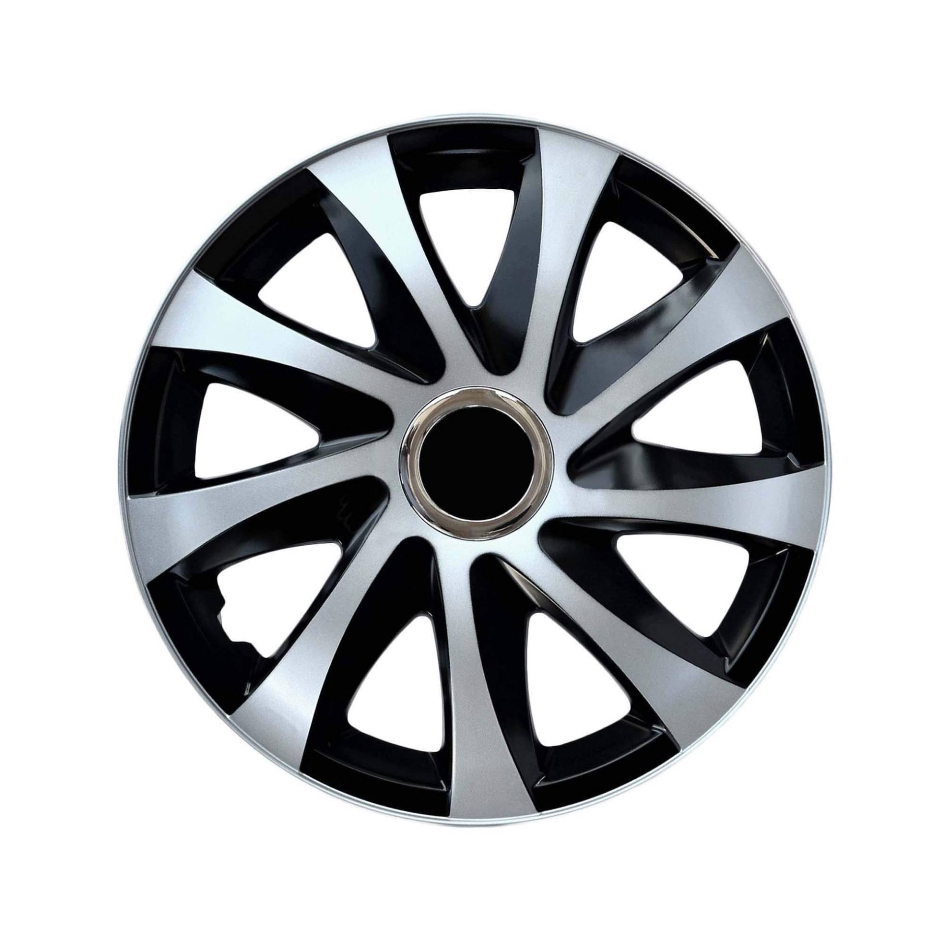 Radzierblende Drift EXTRA schwarz/Silber 14 Zoll 4er Set Radzierblende Drift EXTRA schwarz/Silber 14 Zoll 4er Set von NRM