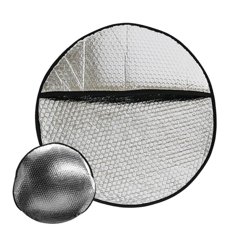 Foil Steering Wheel Cover, Sun Block Reflector, Aluminum Heat Insulation, UV Protection & Temperature Control, & Lightweight, Trucks & Suvs Use, 40 x 40 cm, Silber von Ceprznvey