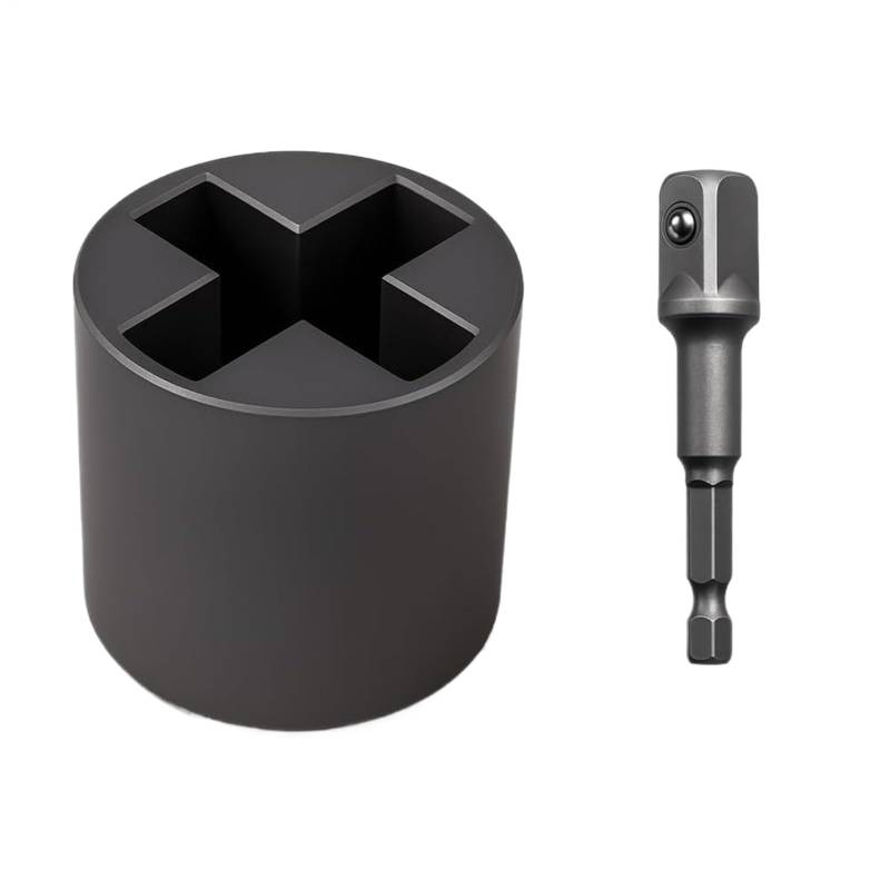 Trailer Jack Adapter, Drill Attachment, Steel Stabilizer, Heavy Duty Rv Jack Tool, Quick Crank Adapter, Camping Garage Travel Use, Electric Jack Bit, 1.3x1.3x1.46 von Ceprznvey