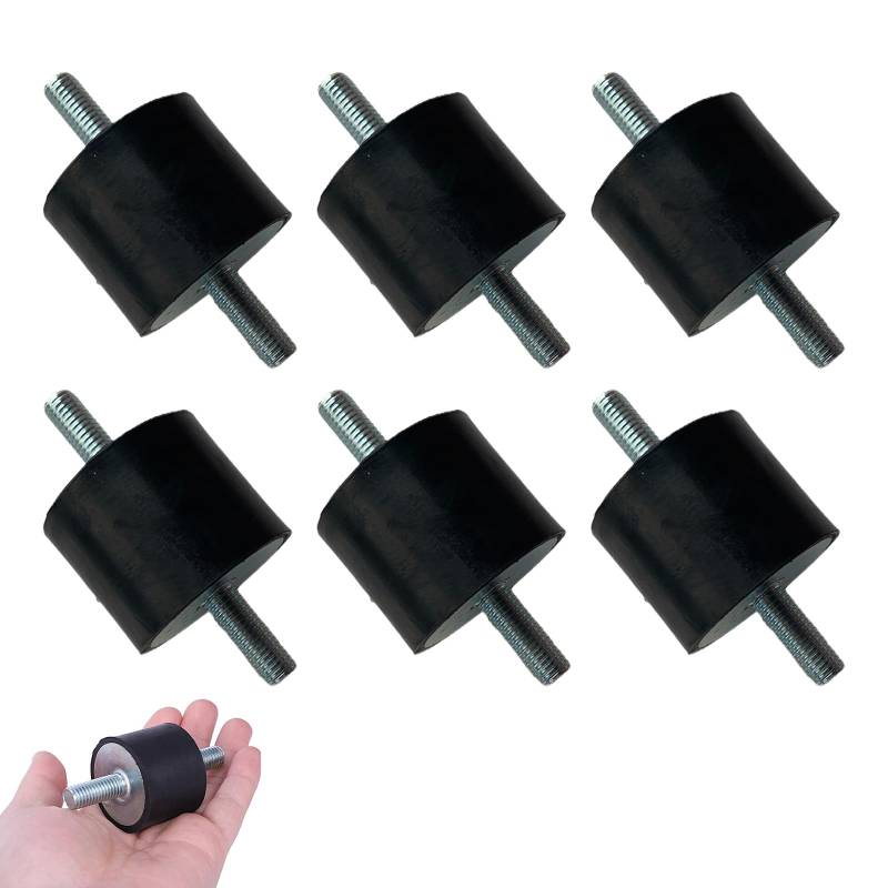 Gummipuffer M8, 6 Stücke Stoßdämpfer Anti Vibration, Gummi Isolator Halterungen, Gummi Anti Vibration Silentblock, M8 Stoßdämpfer, Gummi Puffer Anti-Vibration, Stoßdämpfer Gummi Isolator Halterungen von Cerioll