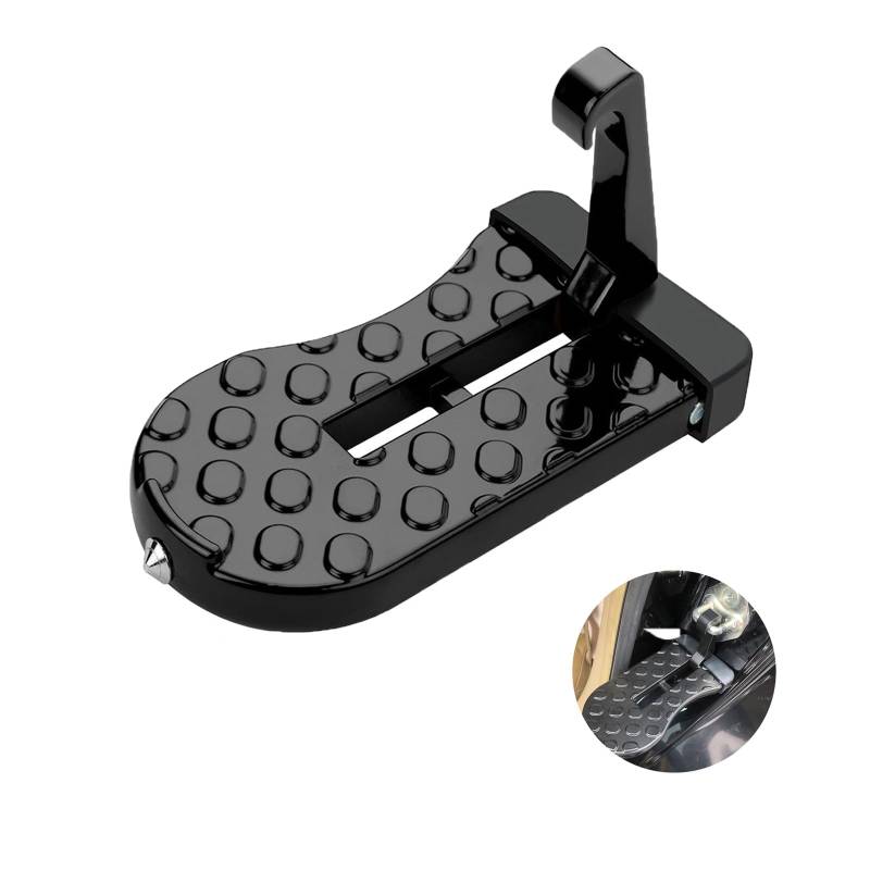 Klappbarer Auto Türpedal, Auto Türstufe Trittbretter Klappbarer, Türstufe Auto, Auto Türpedal, Klappbarer Auto Pedal Türstufe, Türstufe Trittbretter Mit U Haken Verriegelung, Faltbar Auto Türpedal von Cerioll