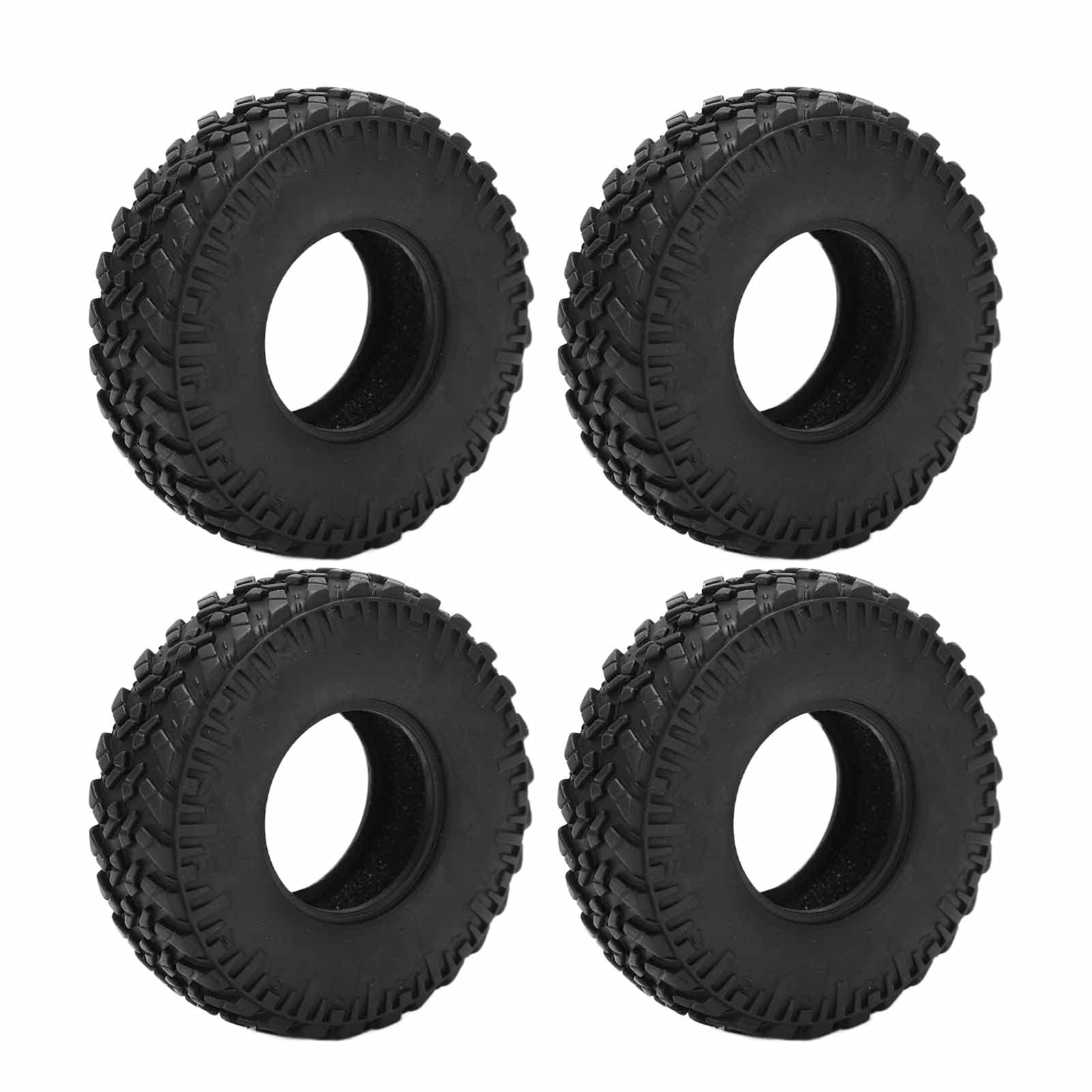 4 Stcs 18mm Crawlerreifen Mikrogummireifen, Mikro -Crawler -Reifen weiche Gummi -Rad -Upgrade für axiale SCX24 1/24 RC -Autozubehör, RC Crawler Car (A Type) von Cerlyiont