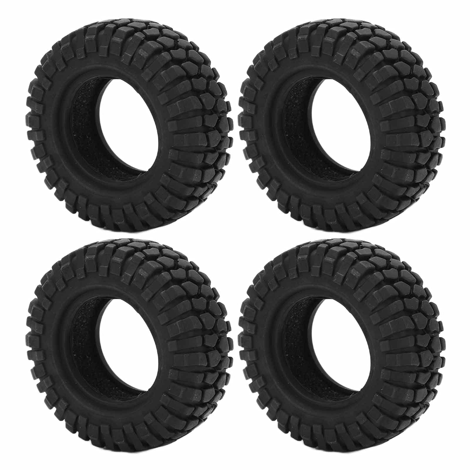 4 Stcs 18mm Crawlerreifen Mikrogummireifen, Mikro -Crawler -Reifen weiche Gummi -Rad -Upgrade für axiale SCX24 1/24 RC -Autozubehör, RC Crawler Car (B Type) von Cerlyiont