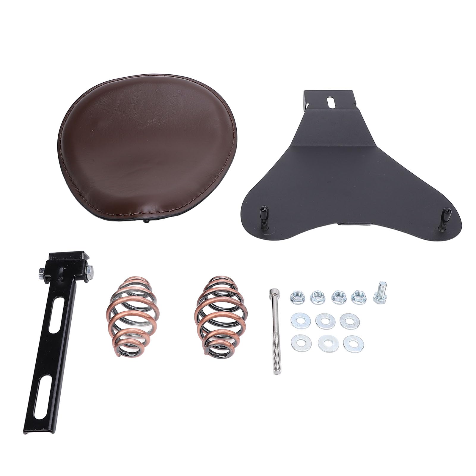 Motorrad -Solo -Antriebssitz, Federn Montage Bracket Kit, Powersports -Sitzplätze für Retro -Motorrad, Cruiser -Motorräder und Touring -Motorräder (Brown) von Cerlyiont