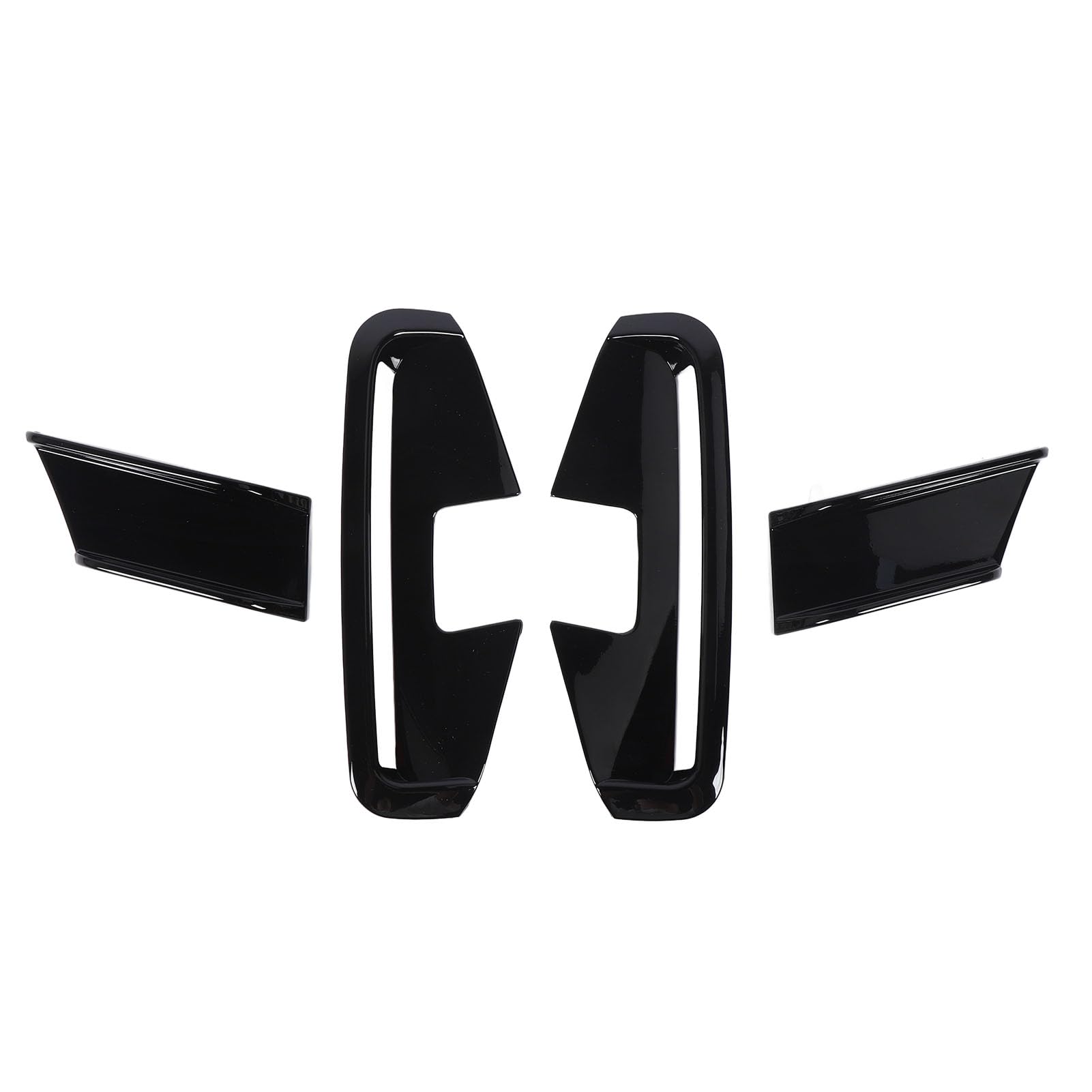 Vordere Stoßfänger -Spoiler -Kit, Auto -Lüftungs -Windmesser, ABS -Kohlefaser -Look, 4PCS -Auto vorne Luftentlüftung kompatibel für 4er G22 G23 M Sport 2020+ MP (Schwarzer Set) von Cerlyiont