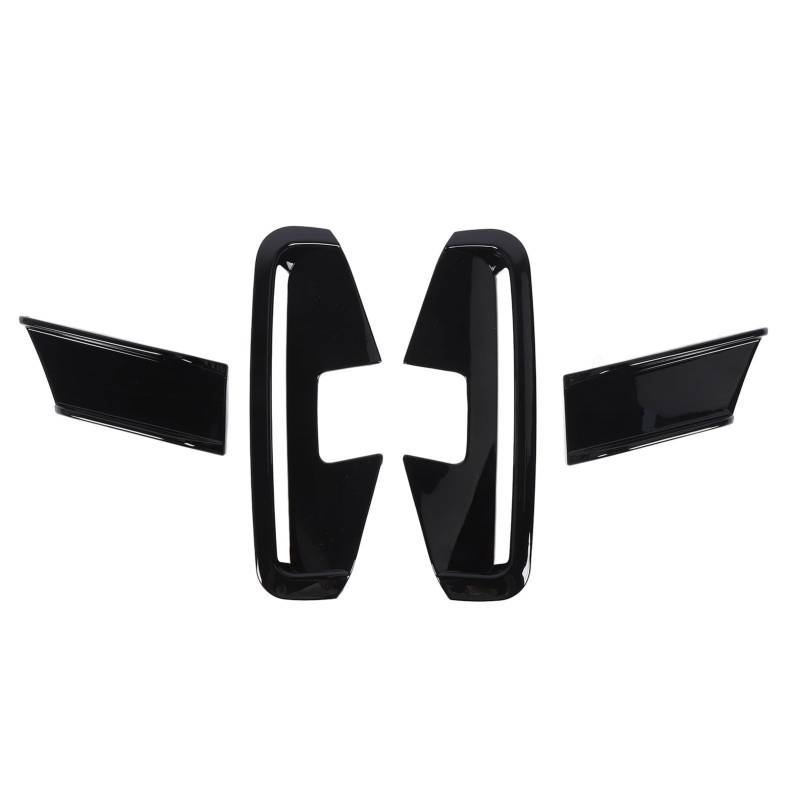 Vordere Stoßfänger -Spoiler -Kit, Auto -Lüftungs -Windmesser, ABS -Kohlefaser -Look, 4PCS -Auto vorne Luftentlüftung kompatibel für 4er G22 G23 M Sport 2020+ MP (Schwarzer Set) von Cerlyiont