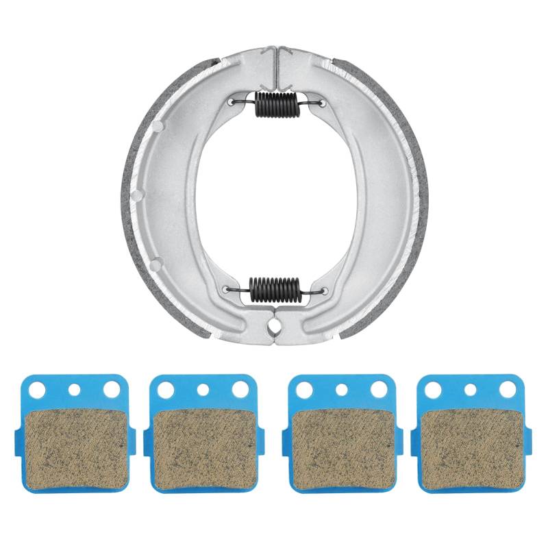 Chabushi Bremsbacken hinten mit Bremsbelägen vorne für Honda Sportrax TRX 250EX 2001-2008/ TRX 250X 2009-2014, Trommelbremse Parkschuhsatz von Chabushi