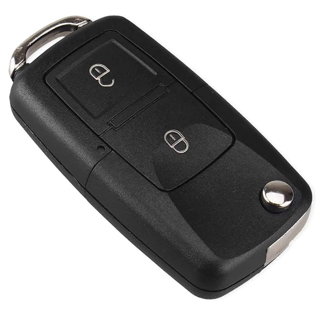 2 Tasten Autoschlüsselschale für VW MK4 Bora Golf 4 5 6 Passat Polo Bora Touran,Auto-Fernbedienung Schlüsselgehäuse,Autoschlüssel-Abdeckung Ersatz (ohne Klinge) von Chaexii