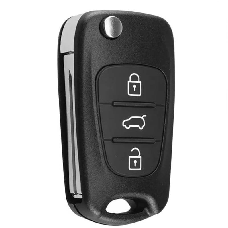 3 Tasten Schlüsselanhänger Abdeckung Ersatz für Hyundai i20 i30 i35 iX20 iX35, für Kia Rondo Ceed Rio Soul Picanto Sportage Sorento Klapp-Fernbedienung Autoschlüssel Zubehör von Chaexii