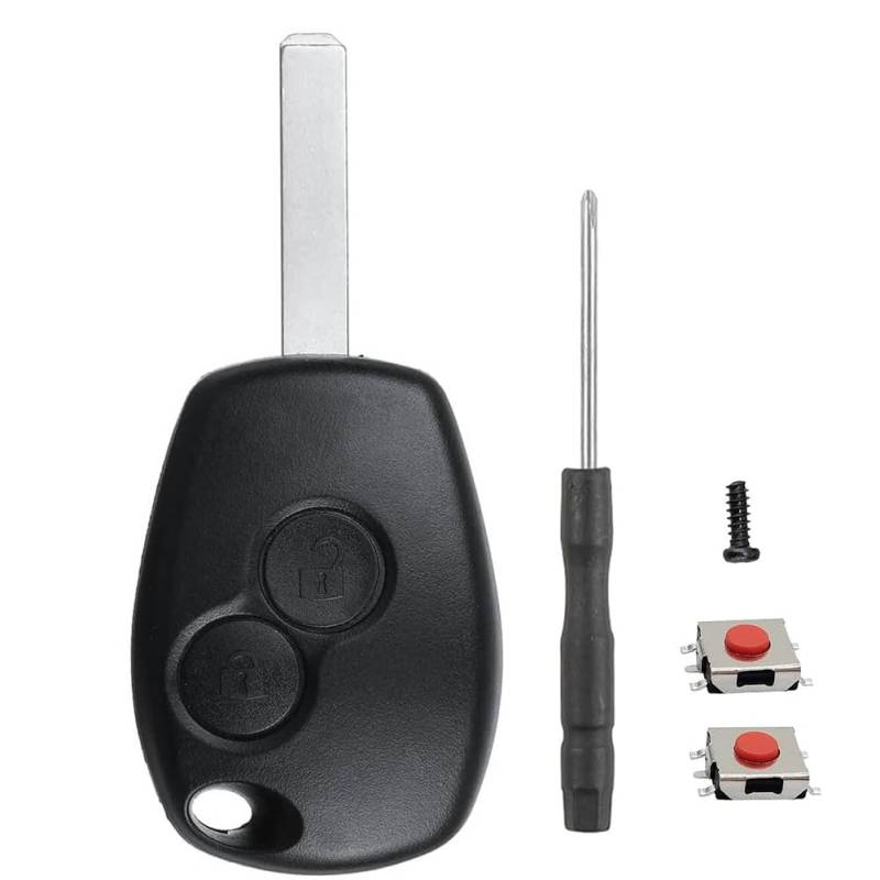 Chaexii Renaul-t Gehäuse der Fernbedienung für Renaul-t Clio Modus Twingo Kangoo Schlüsselgehäuse,2 Tasten Ersatzschlüssel und Schraubendreher,Schlüssel Pilot Autoschlüssel (1 PCS) von Chaexii