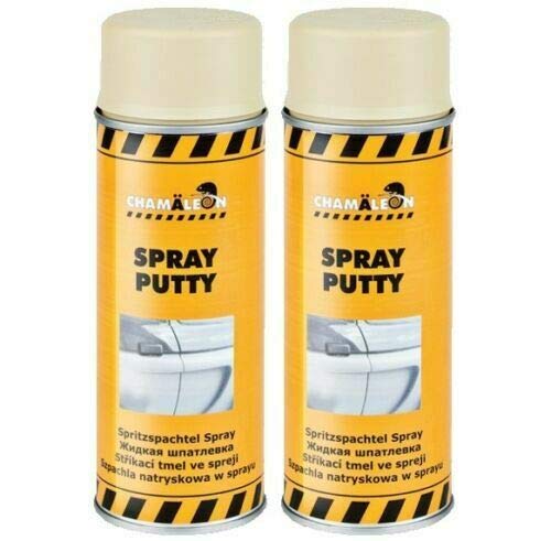 Chamäleon 1K Spritzspachtel 2 x 400ml Spray Beige Spritz Spachtel Haftgrund Putty von Chamäleon