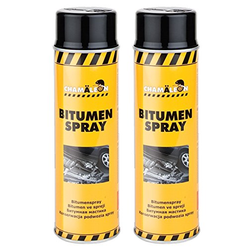 Chamäleon 2 x 500ml BITUM Bitumen Spray Schwarz UBS Schutz UNTERBODENSCHUTZ von Chamäleon