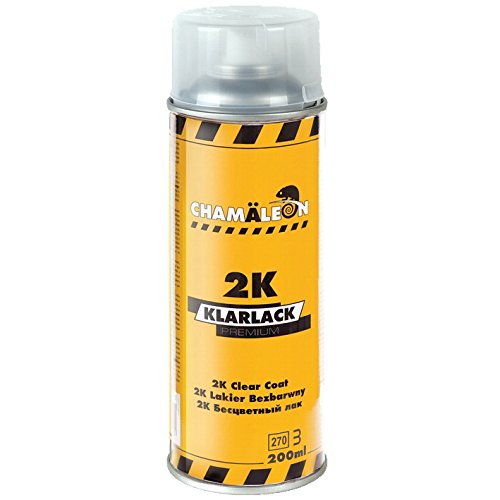 Chamäleon 2K HS KLARLACK 1 x 200ml Spray Premium Fast inkl.HÄRTER GLÄNZEND ACRYL von Chamäleon