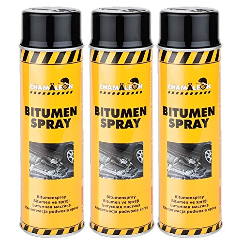 Chamäleon Bitumen Spray 6 x 500ml BITUM Schwarz UBS Schutz UNTERBODENSCHUTZ von Chamäleon