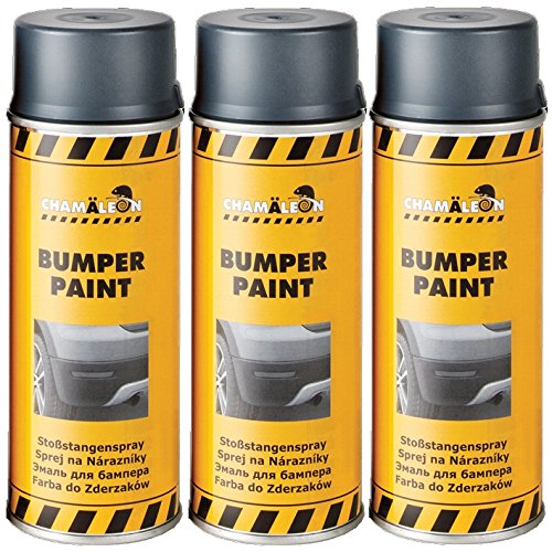 Chamäleon Bumper Paint Grau 6 x 400ml STOßSTANGENSPRAY Farbe Lack für Kunststoff von Chamäleon
