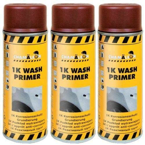 Chamäleon Etch Primer Washprimer Spray 3 x 400ml Korrosionsschutz Säureprimer Grundierung von Chamäleon