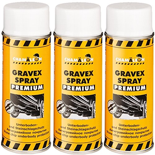 Chamäleon Premium Unterbodenschutz Sprühdose Bitumen Steinschlagschutz Versieglung Spray (weiß, 3) von Chamäleon