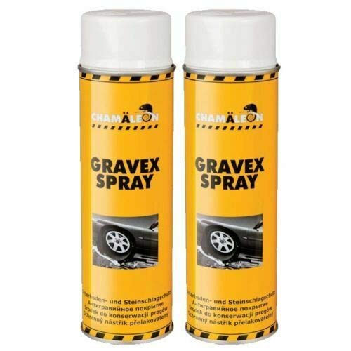 Chamäleon UBS 2 x 500ml Spray Weiß Anti Gravex Schutz Unterbodenschutz von Chamäleon
