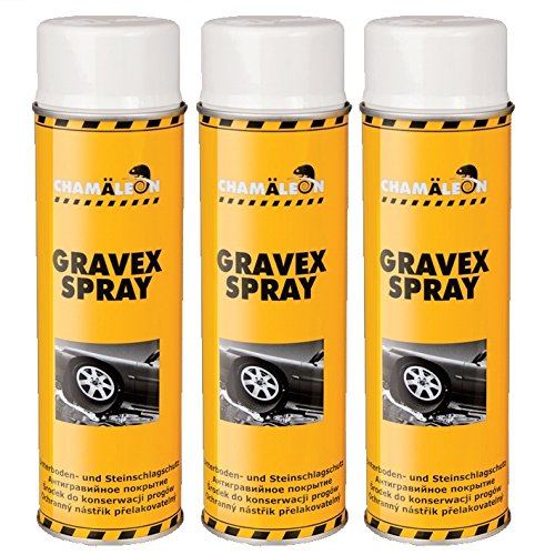 Chamäleon Unterbodenschutz 500ml Spray schwarz, weiß, grau Bitumen Sprühdose Steinschlagschutz Karroseriereparatur (weiß, 3) von Chamäleon