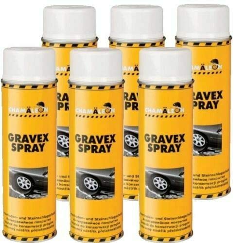Chamäleon UBS 6 x 500ml Spray Weiß Anti Gravex Schutz Unterbodenschutz von Chamäleon