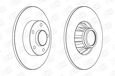 Champion Bremsscheibe [Hersteller-Nr. 562211CH-1] für Nissan, Opel, Renault, Vauxhall von Champion