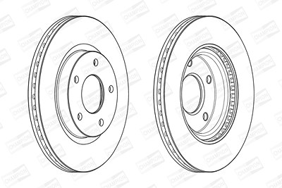 Champion Bremsscheibe [Hersteller-Nr. 562675CH] für Nissan von Champion