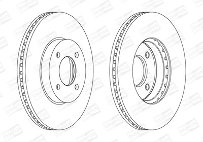 Champion Bremsscheibe [Hersteller-Nr. 562693CH] für BMW, Nissan von Champion