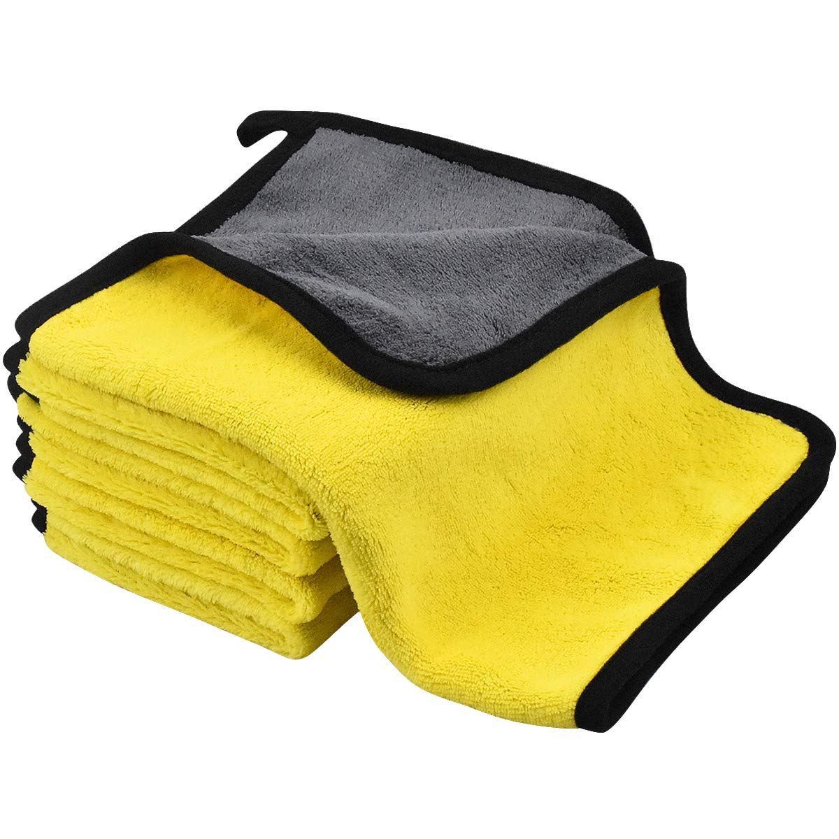 5 Stück Microfasertücher Auto Microfasertuch Autopflege Waschhandtuch Car Wash Towel Profi Autopflege Super Saugfähiges Mikrofasertücher zum Polieren Waschen Staubwischen Detaillierung 40cm*30cm von Changrongsheng