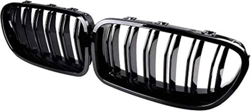 Doppelbrücke Front Nieren Grill Grill Grill Grill Glänzend Schwarz F10 F18 kühlergrill10-17 von Chanyuan