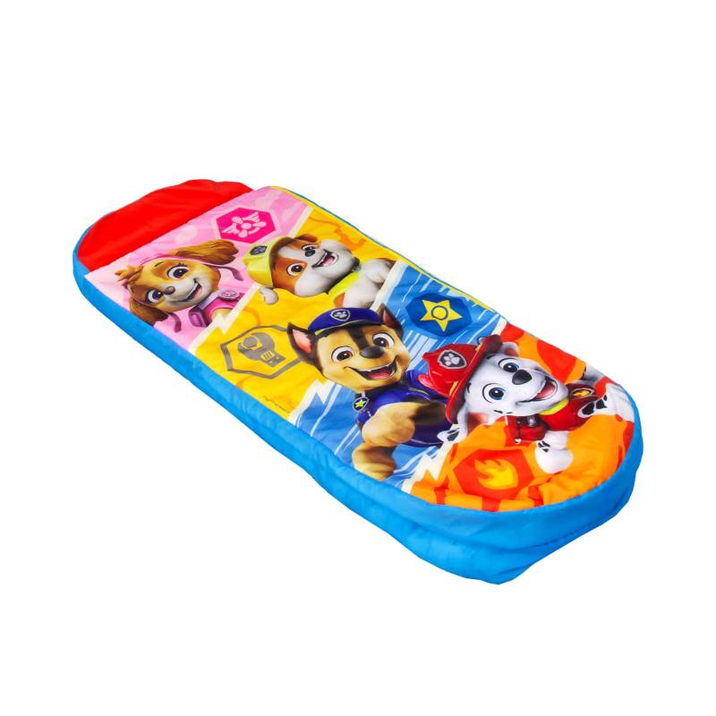 Character World Paw Patrol ReadyBed Kids aufblasbares Luftbett und Schlafsack mit Pumpe | Skye, Marshall, Rubble und Chase Design | Reisematratze für Übernachtungen und Camping oder Zuhause von Character World