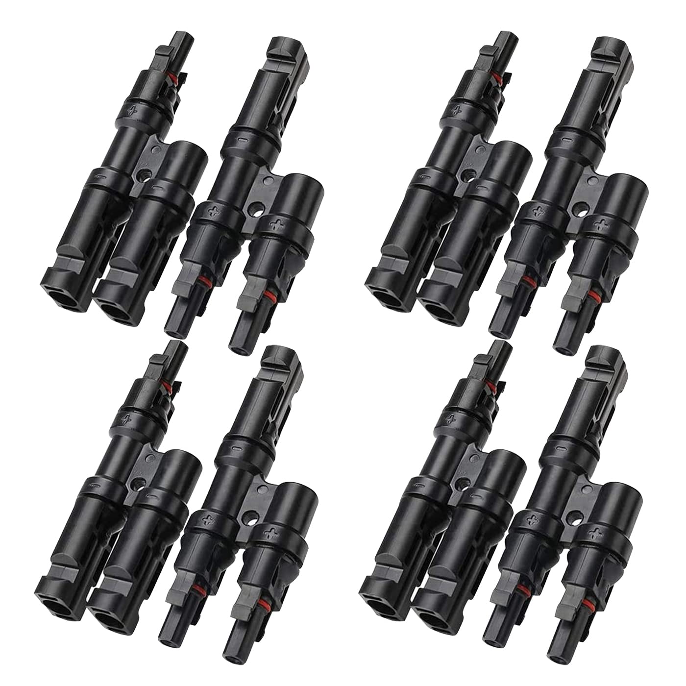 Y Stecker Männlich/Weiblich, Solar Photovoltaik Steckverbinder, T-Typ Solarstecker, Solarpanel Kabelstecker (4P 1Y2) von Chedin