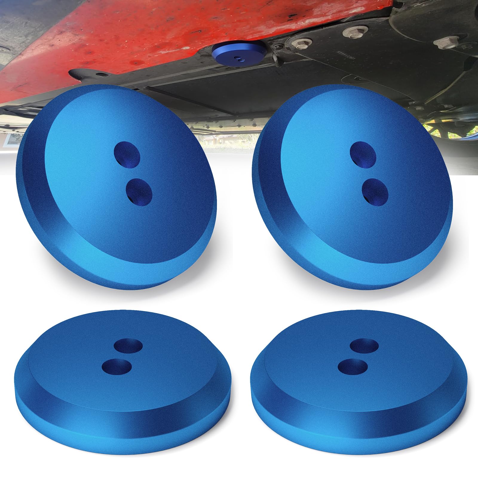 Chelhead eloxierter Blauer Aluminium Wagenheber, 4er Pack Hebepads für Corvette, geeignet für Corvette C8/C7/C6/C5, hochwertige anschraubbare Wagenheberpunkte, Billet Boden Autozubehör Chelhead eloxierter Blauer Aluminium Wagenheber, 4er Pack Hebepads für Corvette, geeignet für Corvette C8/C7/C6/C5, hochwertige anschraubbare Wagenheberpunkte, Billet Boden Autozubehör von Chelhead