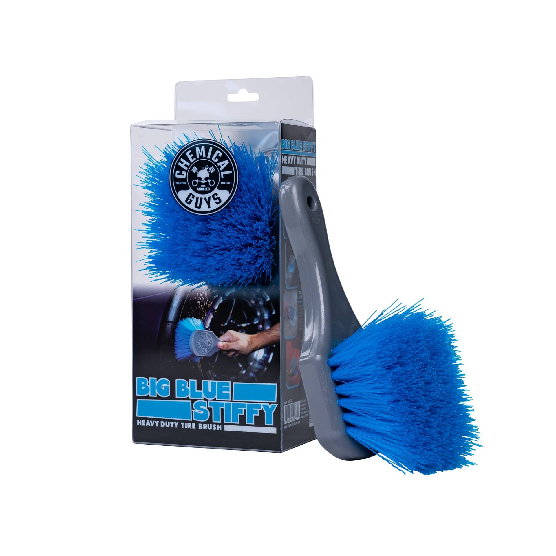 Chemical Guys ACCG05 Big Blue Stiffy Heavy Duty Reifen & Polster Reinigungsbürste (sicher für Autos, LKW, SUVs, Wohnmobile, Motorräder und mehr) Blau von Chemical Guys